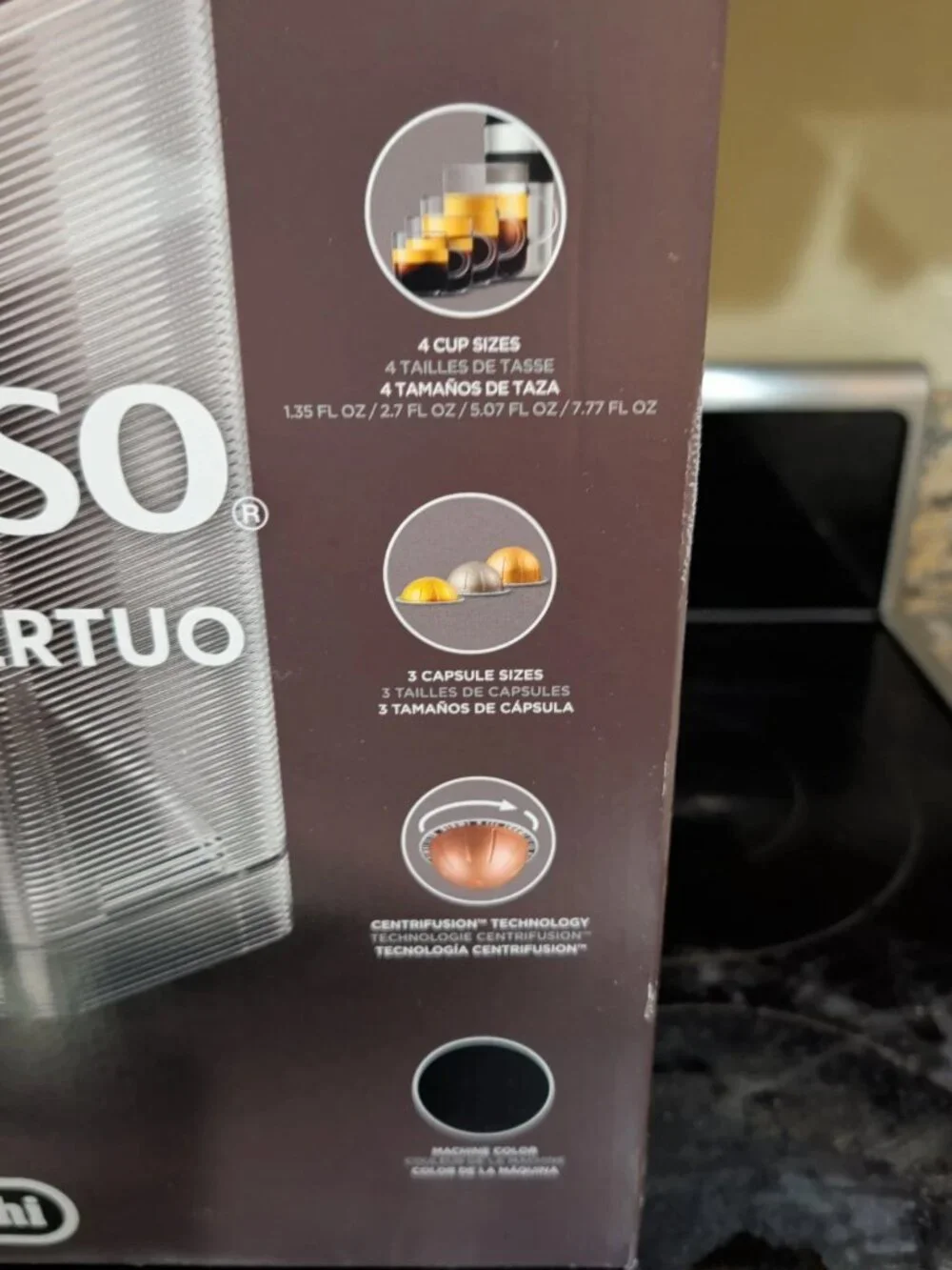 Nespresso Vertuo Coffee Espresso Machine Black ENV135B Open Box + 12 Pods